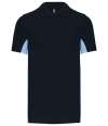 KB232 Flag Polo Shirt Navy / Sky colour image